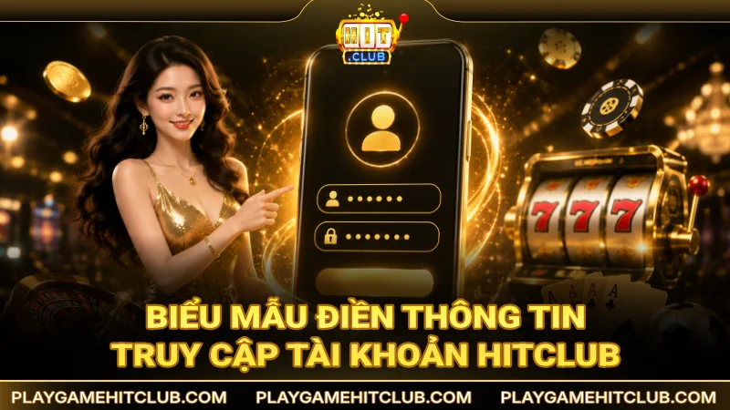 Biểu mẫu điền thông tin truy cập tài khoản HitClub